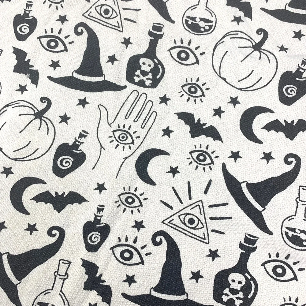 Vintage Y2K Casaba Halloween Kitchen Towel Witchy Occult Bats Potion 26